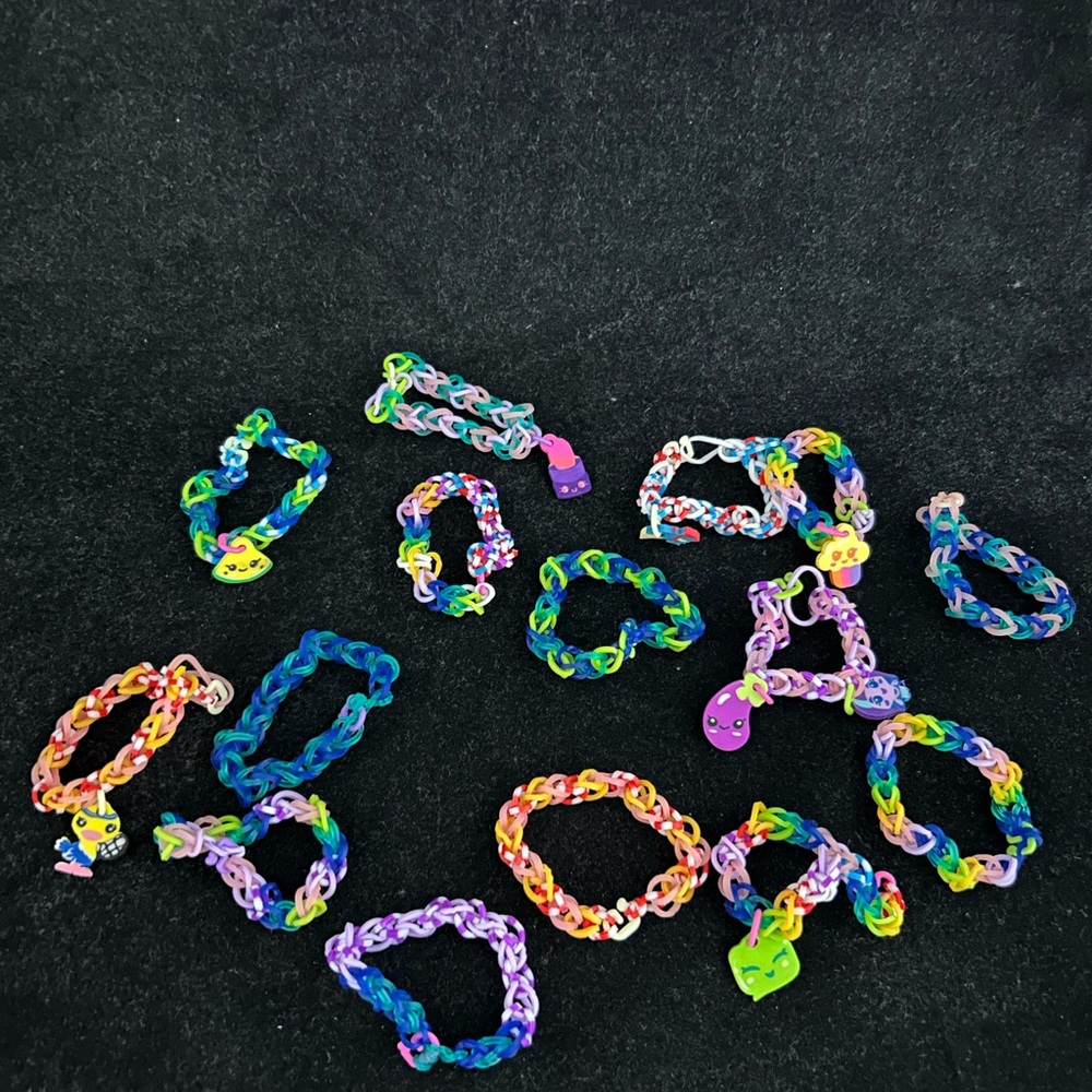 Colorful Loom Band Bracelets Set of 12 bracelets!